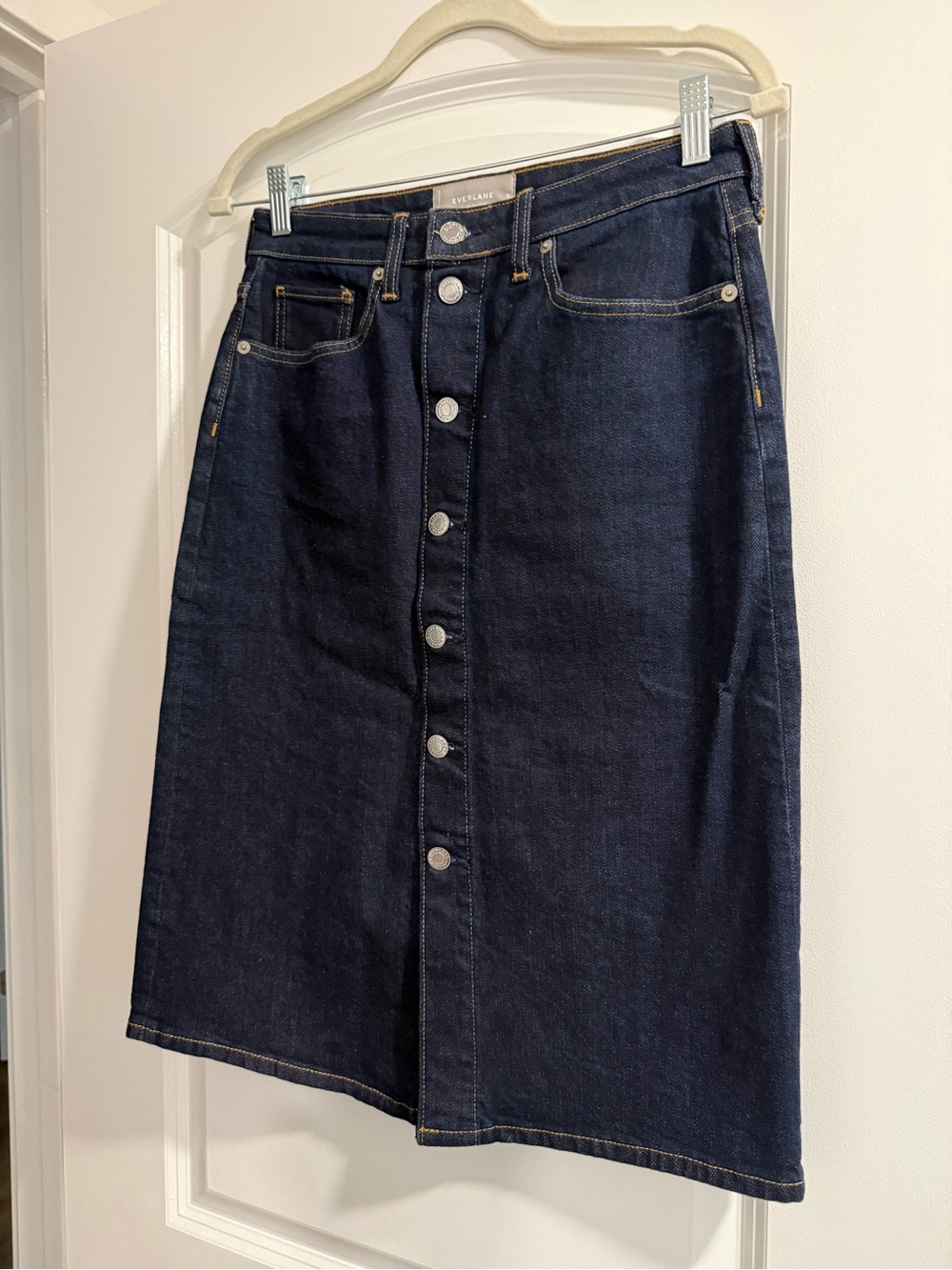 Everlane Indigo Denim Pencil Skirt